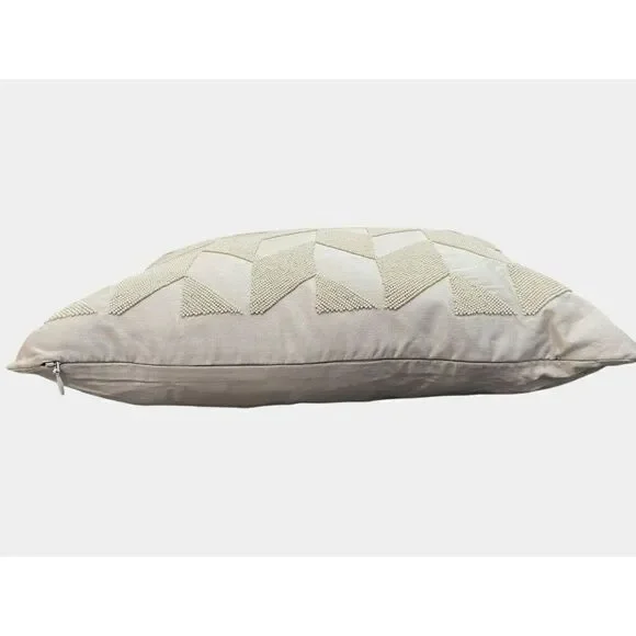 Ralph Lauren Lucia Herringbone Beaded Decorative Pillow GREY NEW $285 - Picture 5 of 5